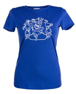 T-shirt wróżka zębuszka haft kobalt